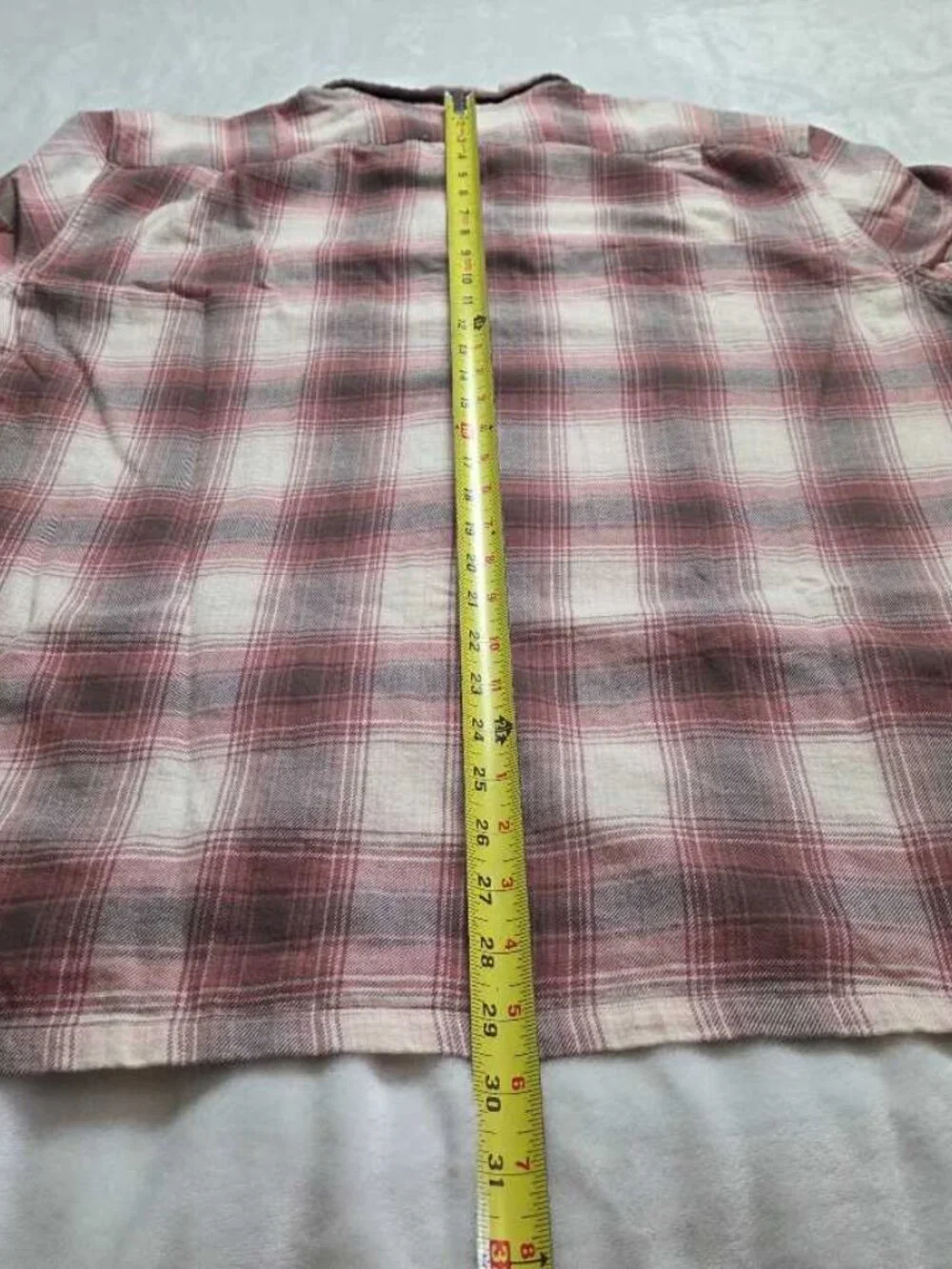 New XL J.Crew cotton hemp blend twill camp collar plaid shirt Sage Pink Brown